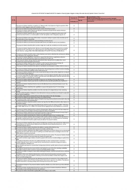 picture Excel Sheet Download 6624 | Amended Annexure 2 Technical Requirements For Rfp 05 2017 18 Dated 25072017 - Standar Format