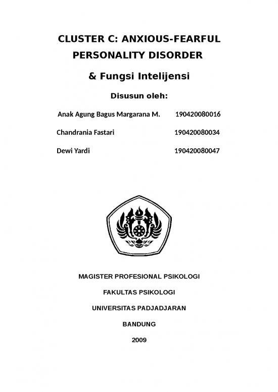 picture_Interaksi Individu Dengan Individu 6690 | 100 Cluster C  Anxious Fearful Personality Disorder - Psikologi Dan Filsafat