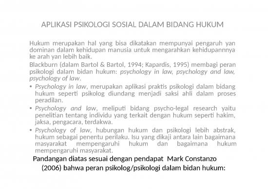 picture_Psikologi Hukum Id 6760 | 16 Aplikasi Psikologi Sosial Dalam Bidang Hukum - Psikologi Dan Filsafat