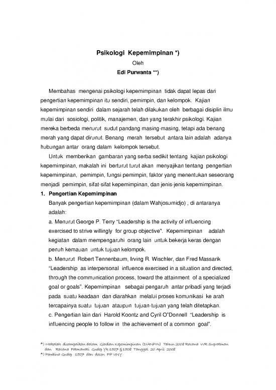 picture Makalah Pdf 6987 | Psikologi Kepemimpinan - Psikologi Dan Filsafat