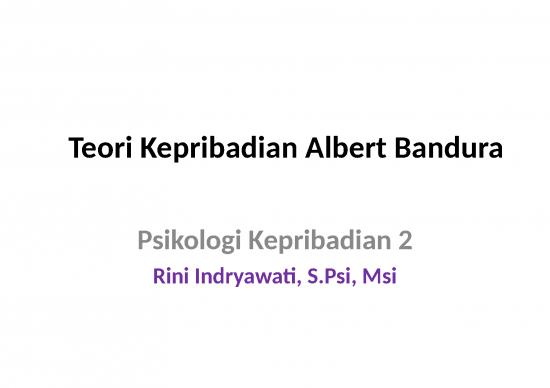 picture_Pendidikan Ppt 7023 | Teori Kepribadian Albert Bandura New - Psikologi Dan Filsafat