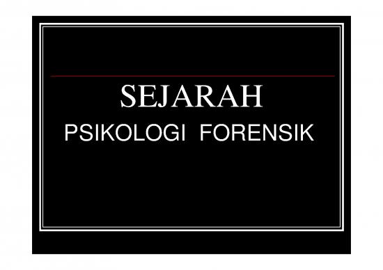 picture Psikologi Forensik | Pfr 172 Slide Sejarah Psikologi Forensik - Psikologi Dan Filsafat