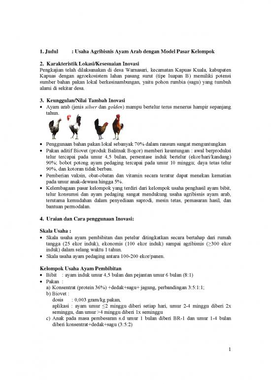 picture1_Presentasi Usaha 7150 | Usaha Agribisnis Ayam Arab Dengan Model Pasar Kelompok - Pertanian Dan Peternakan