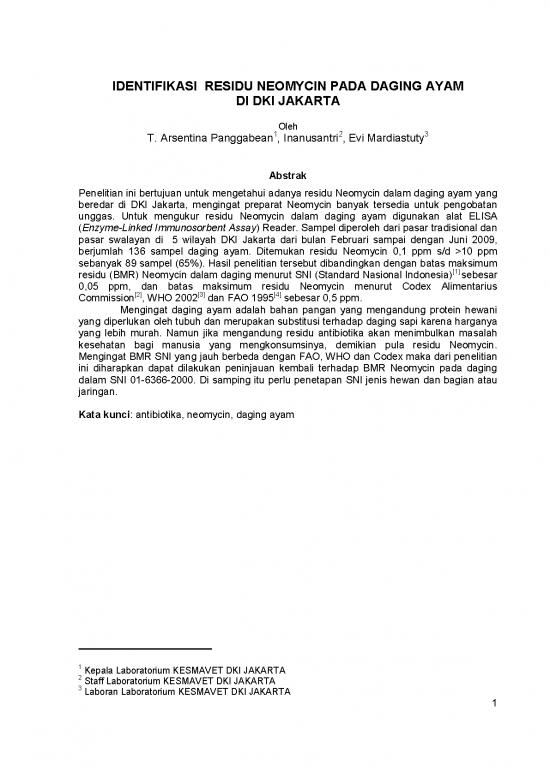 picture_Penelitian Pdf 7161 | Penelitian   Identifikasi  Residu Neomycin Pada Daging Ayam - Pertanian Dan Peternakan