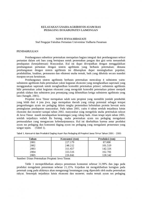 picture_Presentasi Usaha 7164 | Penelitian   Kelayakan Usaha Agribisnis Ayam Ras - Pertanian Dan Peternakan