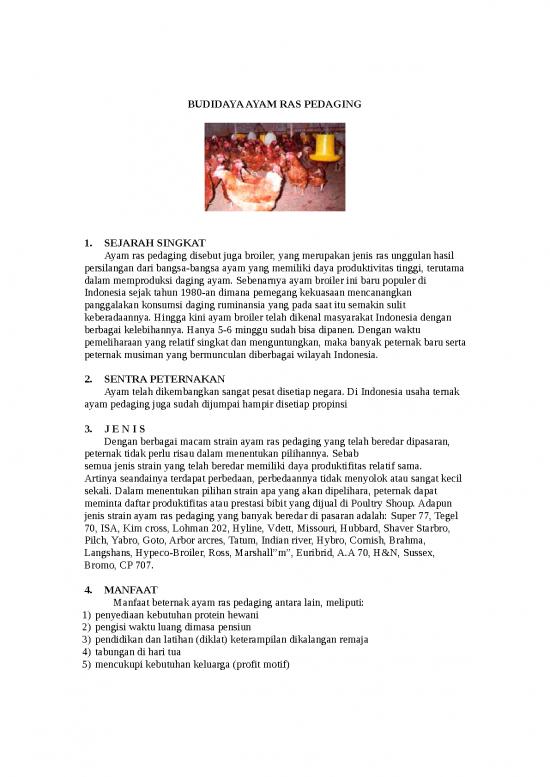 picture_Presentasi Usaha 7176 | Budidaya Ayam Ras Pedaging  Word - Pertanian Dan Peternakan