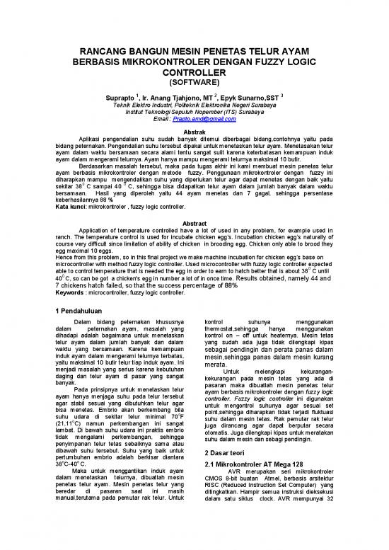 picture1_Controller Pdf 7180 | Penelitian   Rancang Bangun Mesin Penetas Telur Ayam Berbasis Mikrokontroler Dengan Fuzzy Logic Controller  Software - Pertanian Dan Peternakan