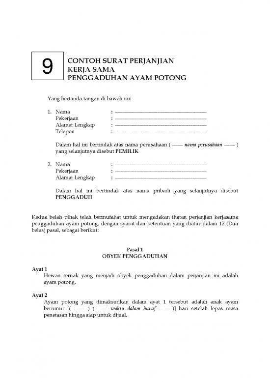 picture1_Serba Serbi   Contoh Surat Perjanjian Kerjasama Penggaduhan Ternak Ayam - Pertanian Dan Peternakan