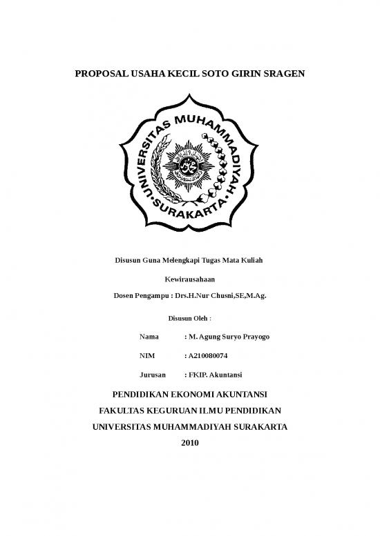 picture File - Proposal Usaha Id 7199 | Serba Serbi   Proposal Usaha Kecil Soto Girin Sragen - Pertanian Dan Peternakan