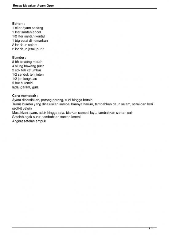 picture1_Serba Serbi   Resep Masakan Ayam Opor - Pertanian Dan Peternakan