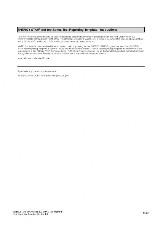 picture_Excel Sheet Download 7245 | Final Draft Version 5 0 Set Top Box Test Method   Test Reporting Form 0 - Standar Format