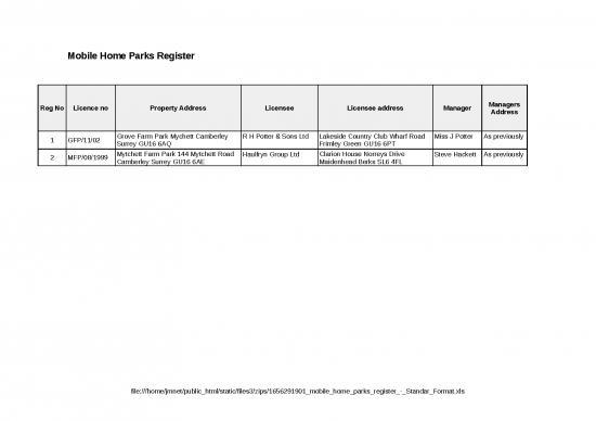 picture1_Excel Sheet Download 7342 | Mobile Home Parks Register - Standar Format