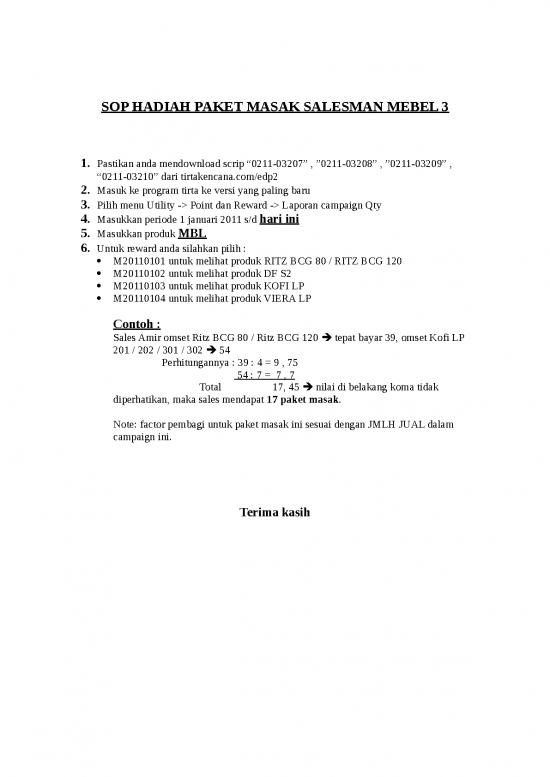 picture1_Laporan Doc 7370 | Sop Hadiah Paket Masak Salesman Mebel Doc - Standar Format