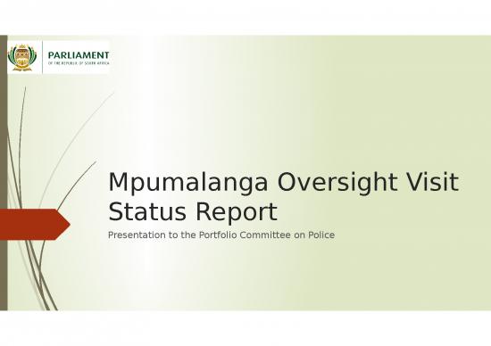 picture_140218 Status Report Mpumalanga Oversight Visit 1