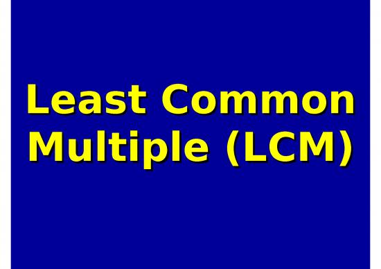 picture_Powerpoint For Students 72582 | 1 9   Least Common Multiple Foa