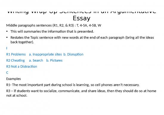 picture Writing Ppt 73902 | 3 6 19 Writing Wrap Up Sentences In An Argumentative Essay