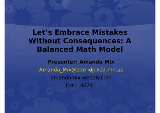 picture Math Ppt 72408 | Balanced Math Model Embrace Mistakes