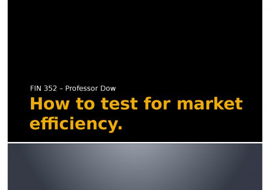 picture Information Ppt 74023 | Efficient Markets Ii