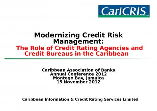 picture Financial Presentation Template 71832 | Modernising Credit Risk Management   The Role Of Credit Rating Agencies And Credit Bureaus In The Caribbean
