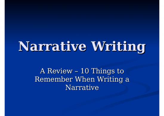 picture_Sound Ppt 73922 | Narrative Writing