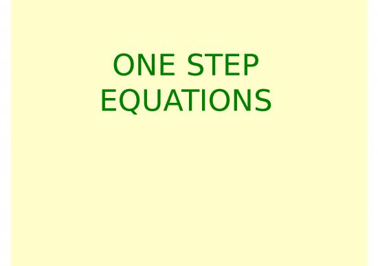 picture Subtraction Ppt 72787 | Powerpoint One Step Equations