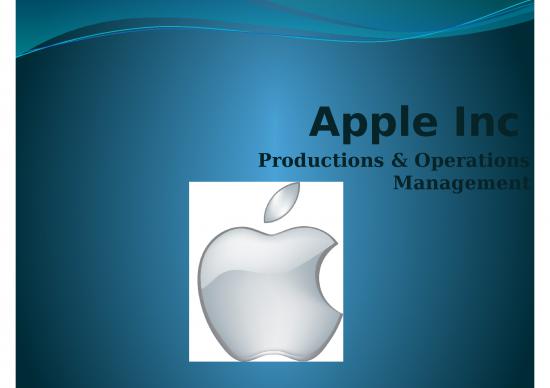 picture Company Presentation Templates 67844 | Presentation Apple Operations Management