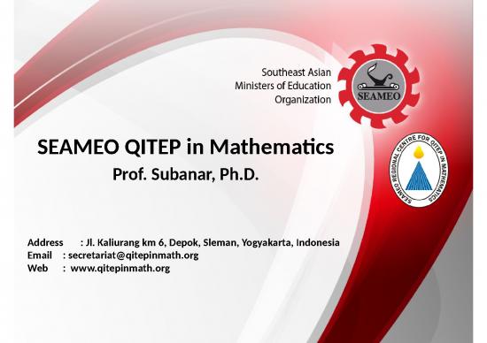 picture Mathematics Ppt Presentation Download 72620 | Seameo Qitep In Mathematics Subanar