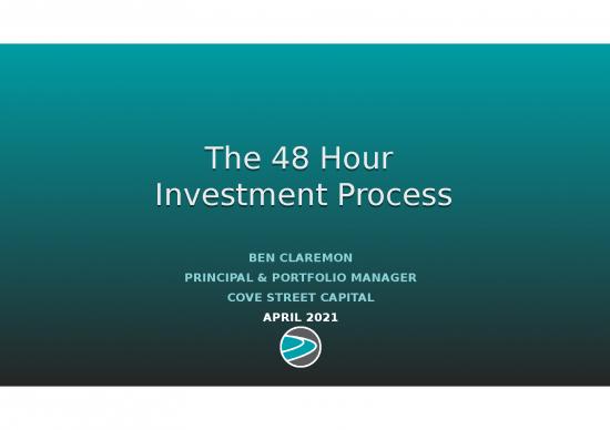 picture Ppt For Information Security 73446 | The 48 Hour Investment Process April 2021