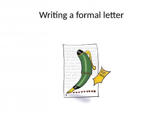 picture Writing Ppt 72965 | Writing A Formal Letter