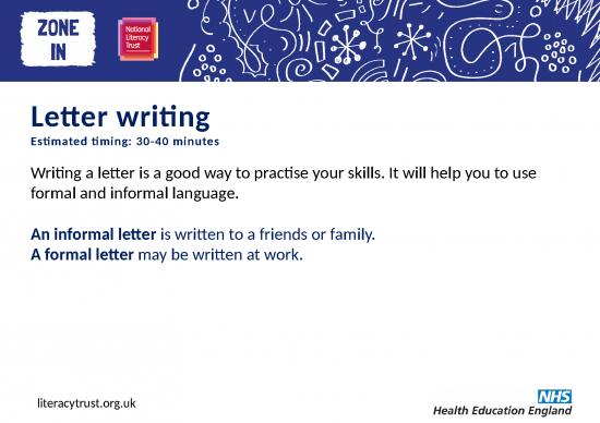 picture Writing Ppt 73158 | Writing Activity 6  Letter Writing