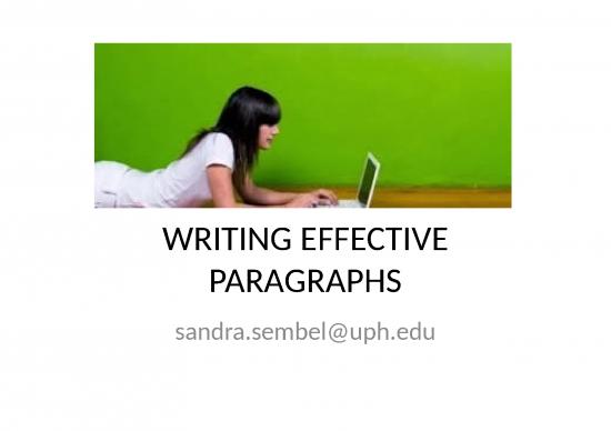 picture Quality Ppt 73252 | Writing Effective Paragraphs Topic Sentences