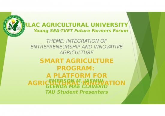 picture Agriculture Ppt 76483 | 17 (ph) Smart Agriculture Tarlac Agricultural U