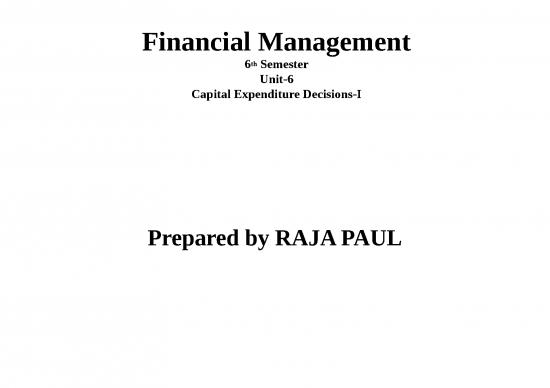 picture Decision Making Ppt Free Download 74517 | 6thsem Fm Capitalexpenditure Decisions I Rajapaul 11apr2020