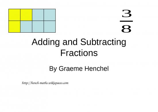 picture Ppt On Fractions 74950 | Adding And Subtracting Fractions W Models   Clark
