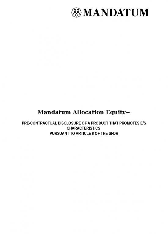 picture Company Presentation Templates 74268 | Article 8 Disclosure Allocation Equity