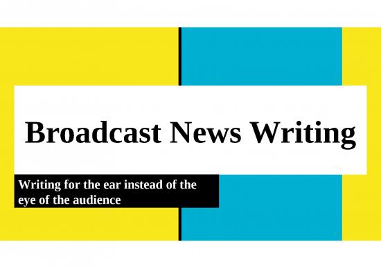 picture Information Ppt 74446 | Broadcast News Writing Powerpoint Day 1
