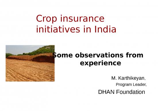 picture_Agriculture Ppt 76426 | Cf9 Session 1 Dhan Crop Insurance In India  Some Observations From Experience Min Workshop 20170310