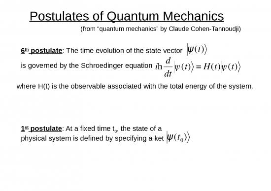 picture Postulates Of Quantum Mechanics Slideshare 76749 | Chem6v19 Postulates