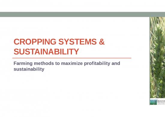 picture Farming System Ppt 76716 | Cropping Systems & Sustainability