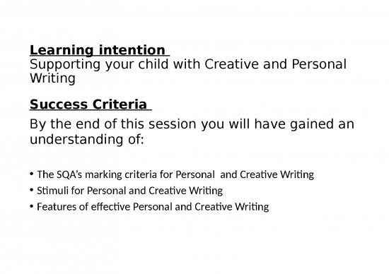 picture Writing Ppt 74239 | Family Learning   Personal And Creative Writing