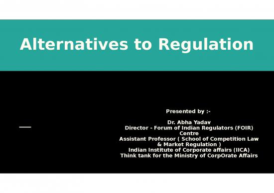 picture Powerpoint Alternative 75989 | Foir Iica  Alternatives To Regulation By D Abha Yadav