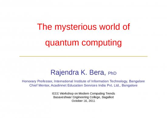 picture History Ppt 76618 | Ieee L01 The Mysterious World Of Quantum Computing  Basic