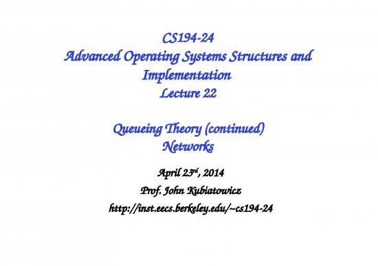 picture Queuing Theory Ppt 75630 | Lec22 Queuenetwork