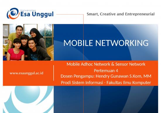 picture Network Ppt 76262 | Mobile Computing Pertemuan 8 Ad Hoc And Sensor Network