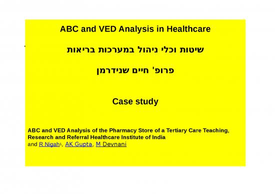 picture Analysis Ppt 75553 | Model  Abc Ved Case Study