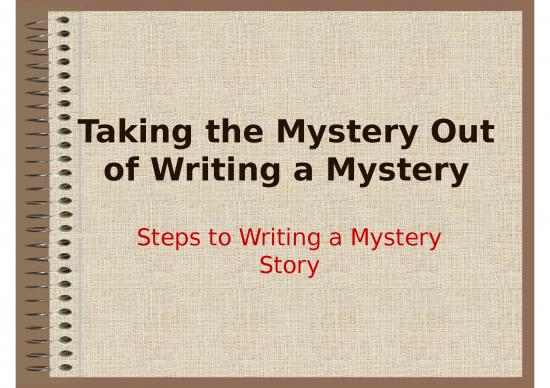 picture_Writing Ppt 74302 | Mystery Story Ppt