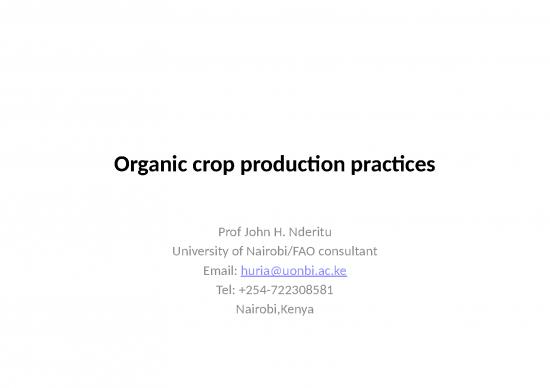 picture Agriculture Ppt 76584 | Organic Crop Production Practices 2nd December 2016