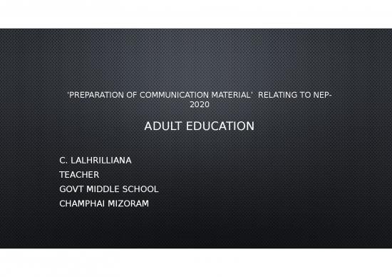 picture_Education Ppt 74746 | Pages 141 Adult Education Powerpoint By C Lalhrilliana Teacher Govt Middle School Champhai