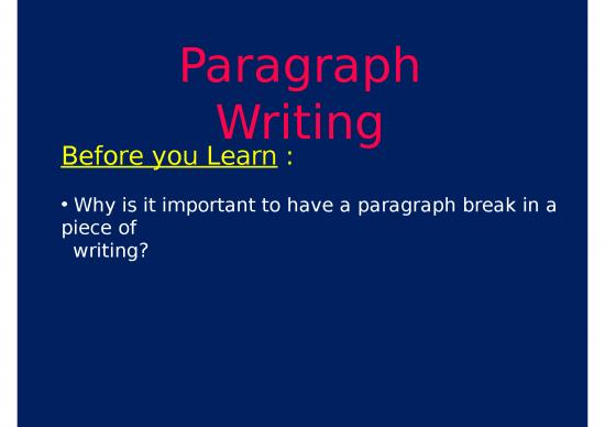 picture Writing Ppt 74438 | Paragraph Writing