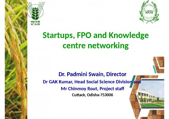 picture Agriculture Ppt 76480 | Startup Networking Fpo And Knowledge Centre 1 2